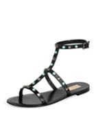 Leather Rockstud & Turquoise Gladiator