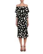 Off-the-shoulder Polka-dot