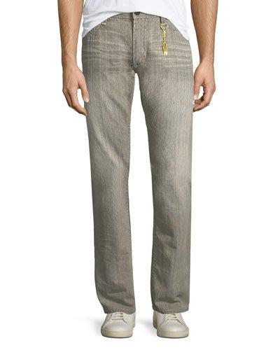 Faded Straight-leg Jeans