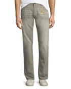 Faded Straight-leg Jeans