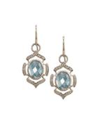 Malta 18k Diamond & Labradorite Doublet Drop Earrings