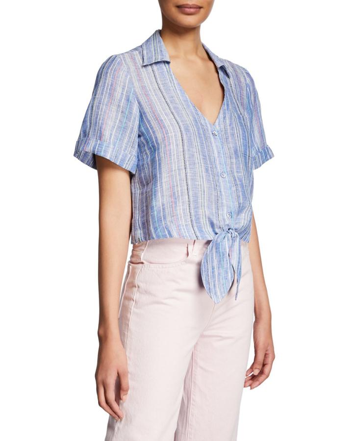 Kit Striped Tie-front