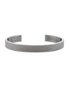 Le 23 Grammes Black Sterling Silver Pyramid Guilloche Cuff