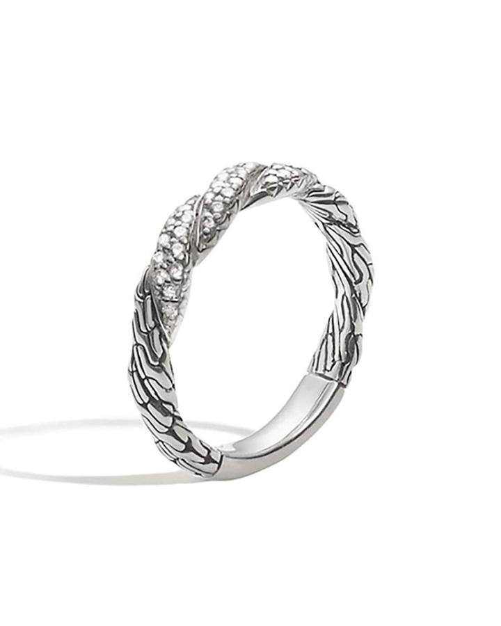 Twisted Diamond Pavé Ring,
