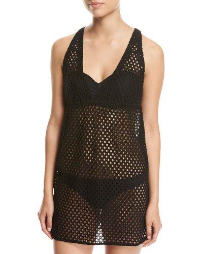 Sundance Deep-v Mesh Coverup, Black