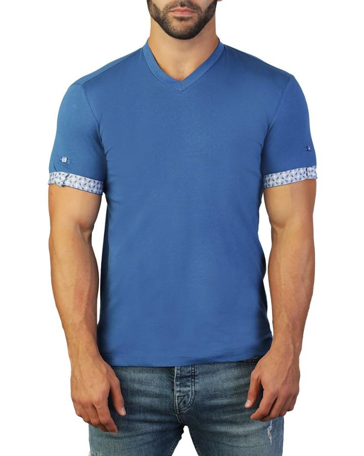 Men's Vivaldi V-neck T-shirt, Navy