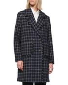 Raw-hem Tweed Coat
