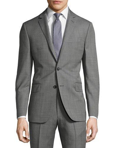 Slim-fit Solid Wool Two-button