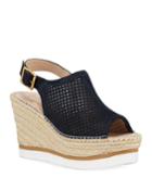 Caily Suede Platform Wedge Espadrilles