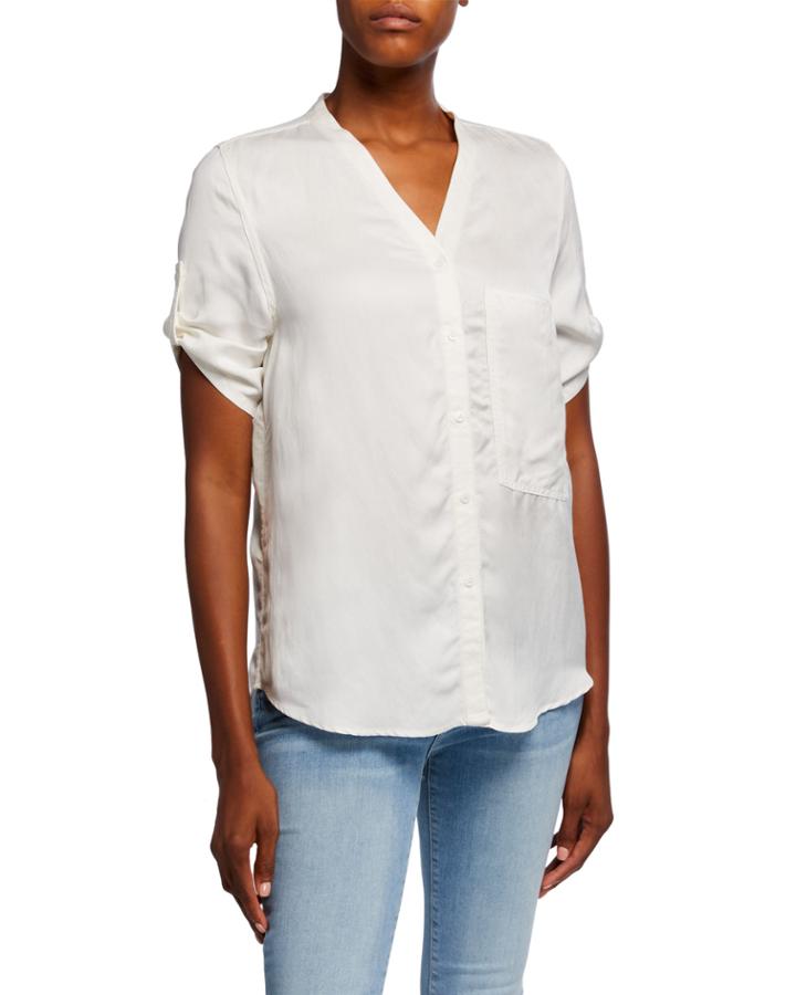 Treasure That Shirt Linen-blend Top
