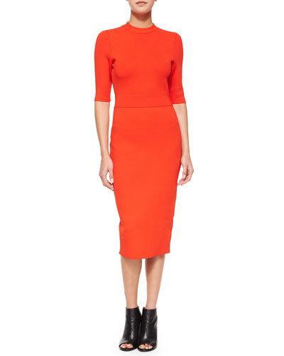 Scoppa Cutout-back Sheath Dress, Rouge