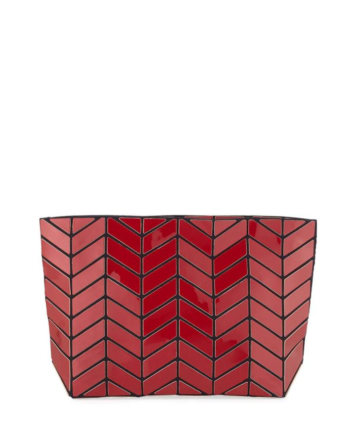 Chevron-patterned Geo Clutch Bag