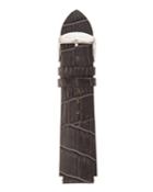 22mm Alligator-embossed Leather Watch