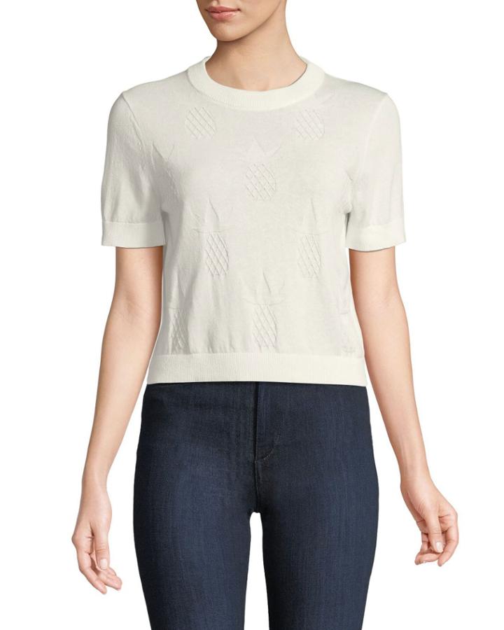 Pineapple Textured Short-sleeve