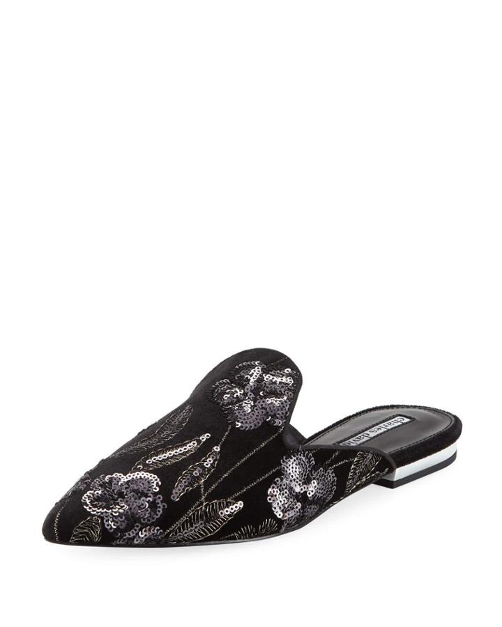 Willis Pointed Sequined Velvet