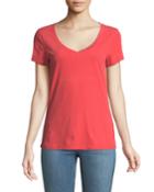 Soft V-neck Short-sleeve Tee
