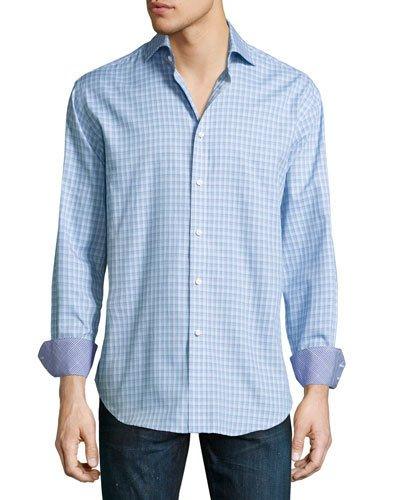 Long-sleeve Check-print