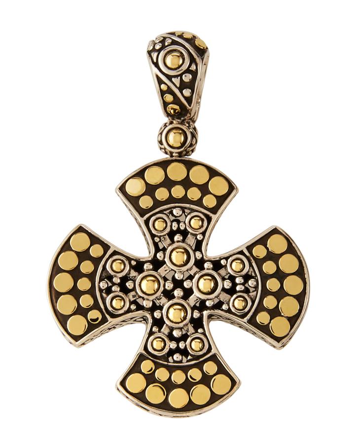 Jaisalmer Two-tone Medium Cross Pendant