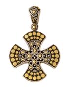 Jaisalmer Two-tone Medium Cross Pendant