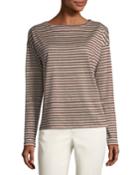 Audrey Metallic Striped
