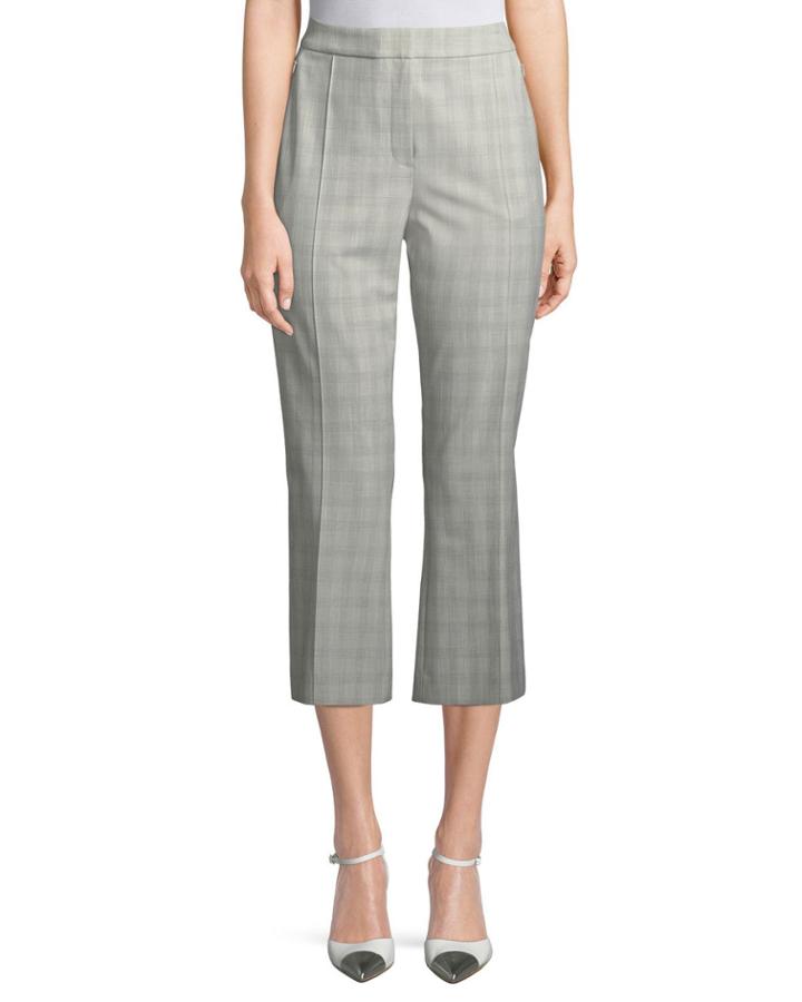 Lisa Micro Plaid Crop Pants