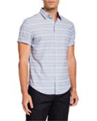 Men's Striped Chambray