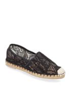 Lace Slip-on Flat Espadrilles