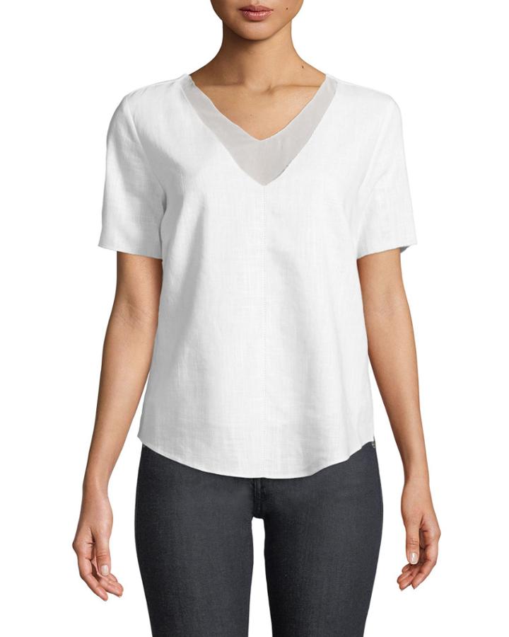 V-neck Twofer Blouse