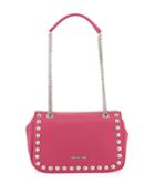 Smooth Faux-leather Crossbody Bag, Pink