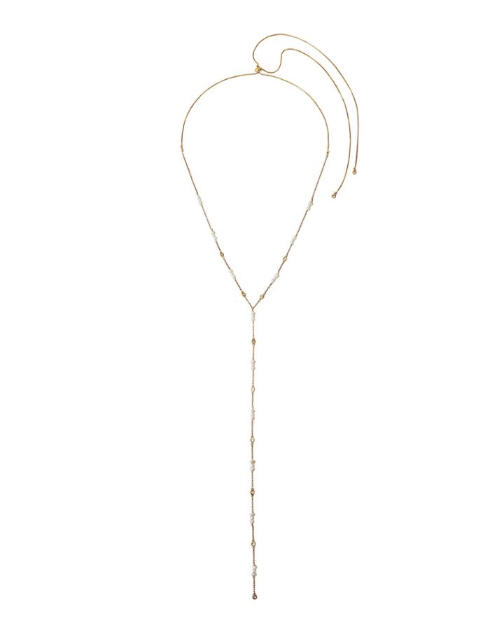 Pearl Drawstring Y-necklace