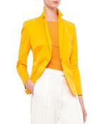 Long-sleeve One-button Blazer, Tangerine