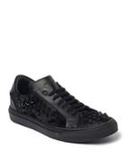 Rome Studded Mixed Leather Low-top
