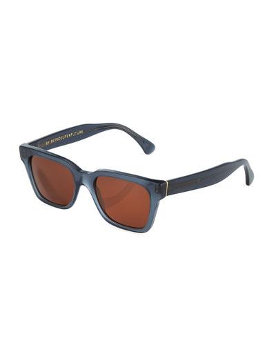 America Square Sunglasses, Crystal Blue