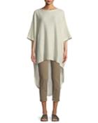 Shimmer-knit Oversized High-low Poncho
