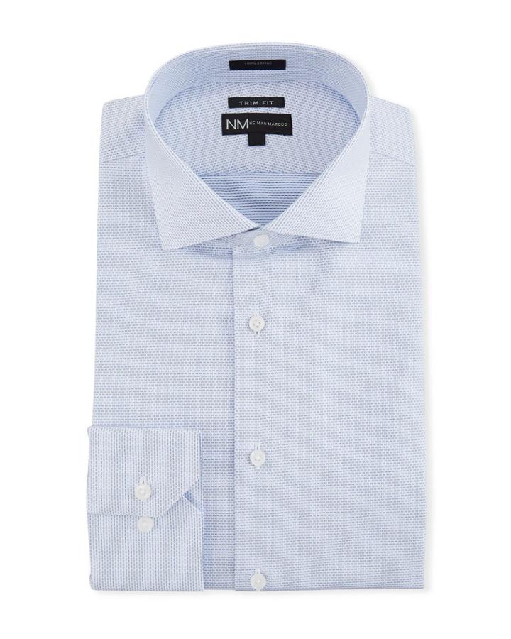 Men's Trim-fit Regular-finish Dobby Texture Dress