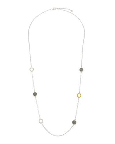 Galapagos Long Two-tone Labradorite Station Necklace