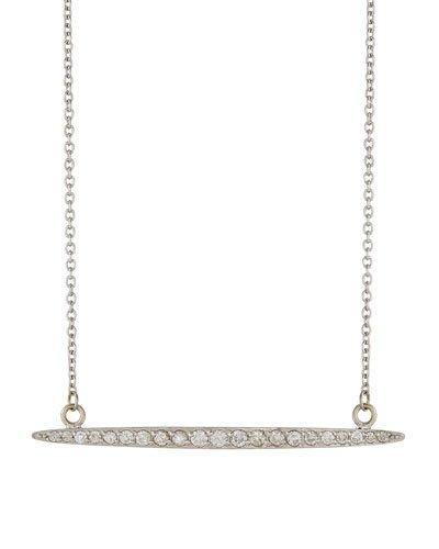 Whisper 18k Diamond Bar Pendant Necklace