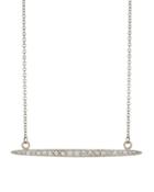 Whisper 18k Diamond Bar Pendant Necklace