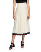 Pleated Embroidered