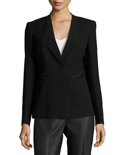 Kara One-button Crepe Jacket