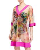 Bryce Sheer Floral-print Coverup