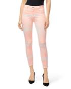 Alana High-rise Cropped Coated Jeans