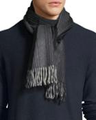 Men's Cashmere Striped Fringe