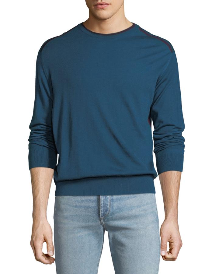 Men's Contrast Trim Crewneck