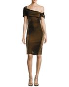 Emily Off-the-shoulder Metallic Cocktail Dress