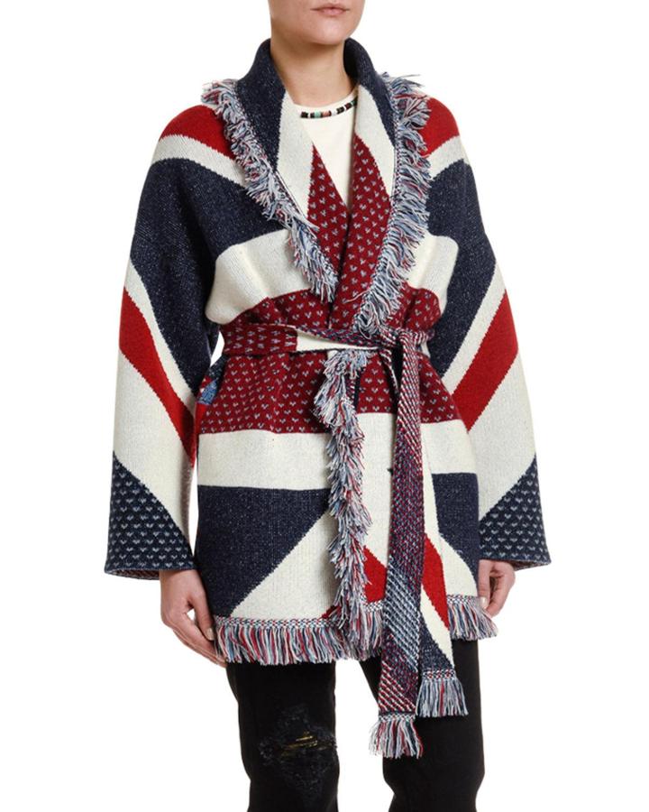 Union Jack Jacquard Cashmere Cardigan