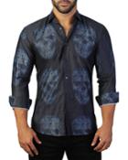 Men's Shaped-fit Fibonacci Skullbinary-print
