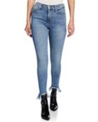 Le High Skinny Shredded-hem Jeans