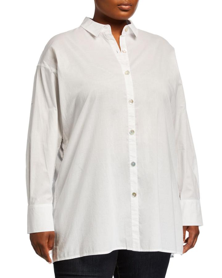 Plus Size Button-front