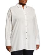 Plus Size Button-front